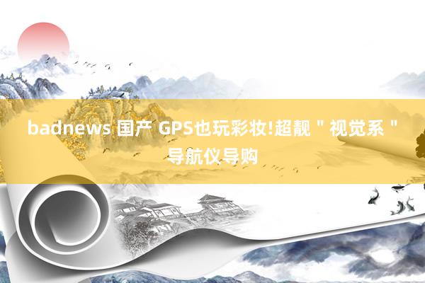 badnews 国产 GPS也玩彩妆!超靓＂视觉系＂导航仪导购